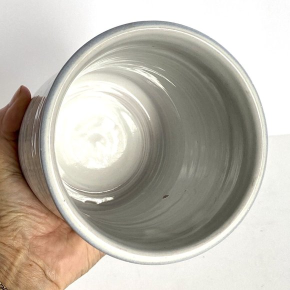 Vintage Sarospatak Red Ware Pottery Kitchen Tool Container Hand Painted Hungary - Picture 5 of 9